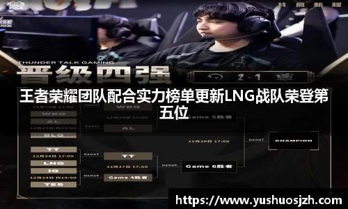王者荣耀团队配合实力榜单更新LNG战队荣登第五位